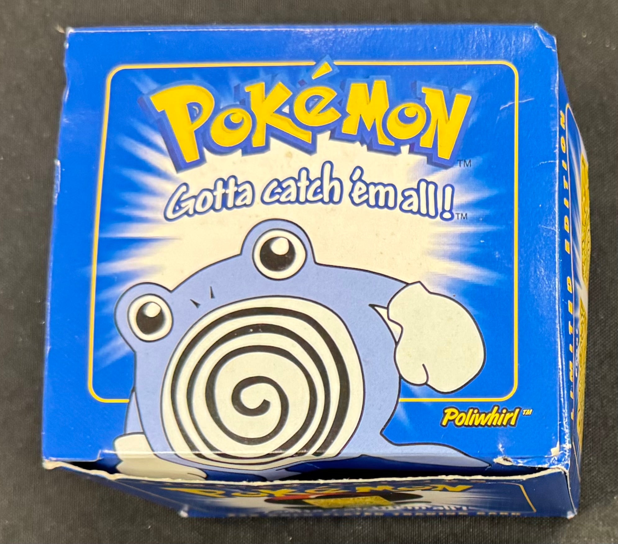 1999 Pokemon Burger King Poliwhirl 23kt Gold Card in Blue Box READ