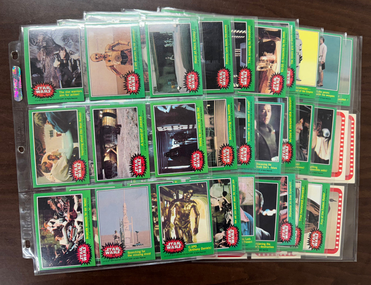 1977 Topps Star Wars Series 4 Complete Set (66) Fixed C3PO W/ Stickers (11) NM