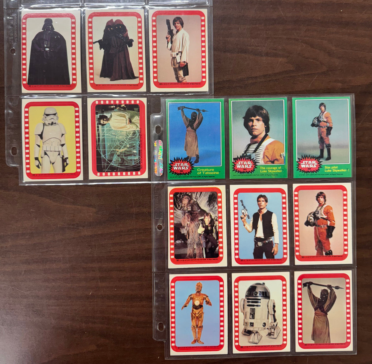 1977 Topps Star Wars Series 4 Complete Set (66) Fixed C3PO W/ Stickers (11) NM