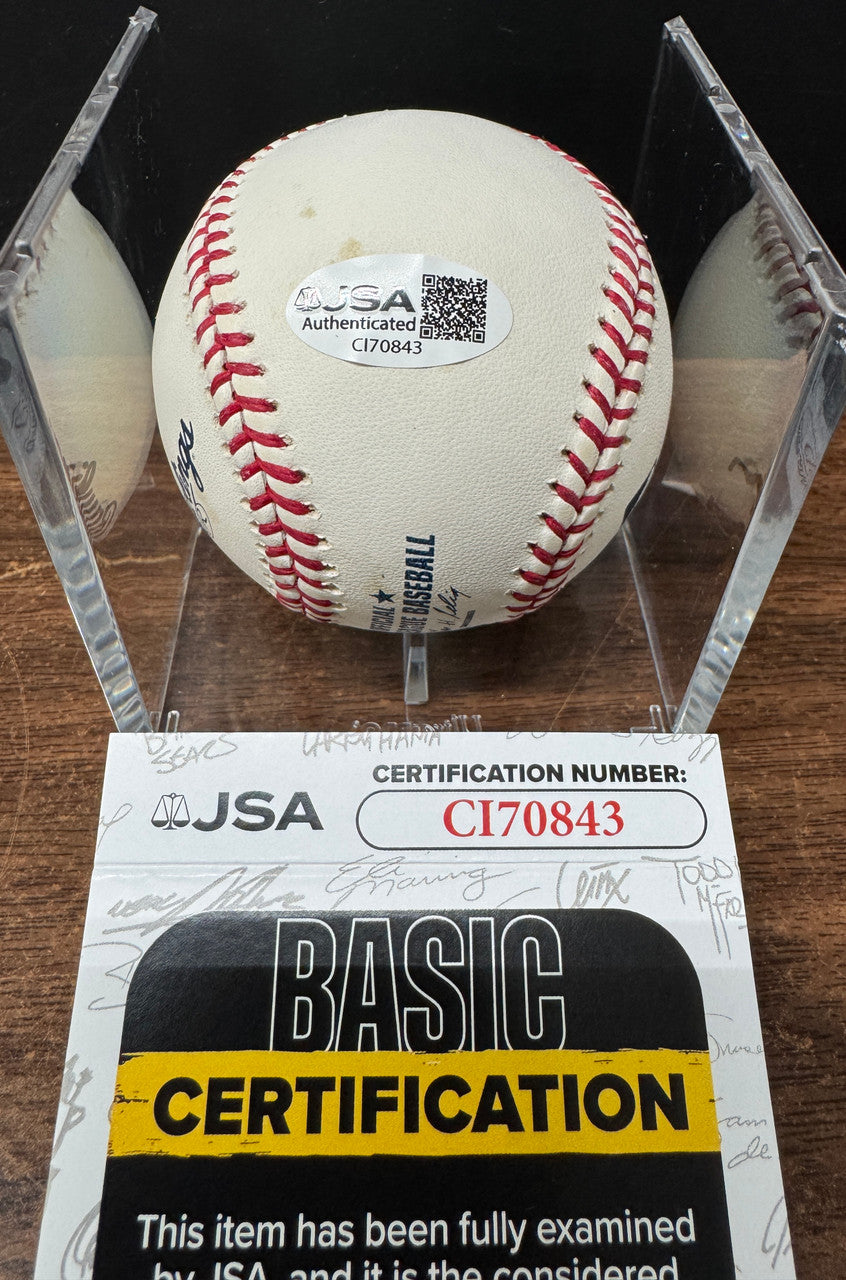 Don Mattingly Signed Autographed Rawlings OML Baseball JSA *843