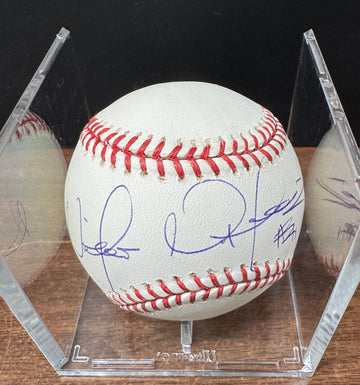Victor Martinez Signed Autographed Rawlings OML Baseball JSA
