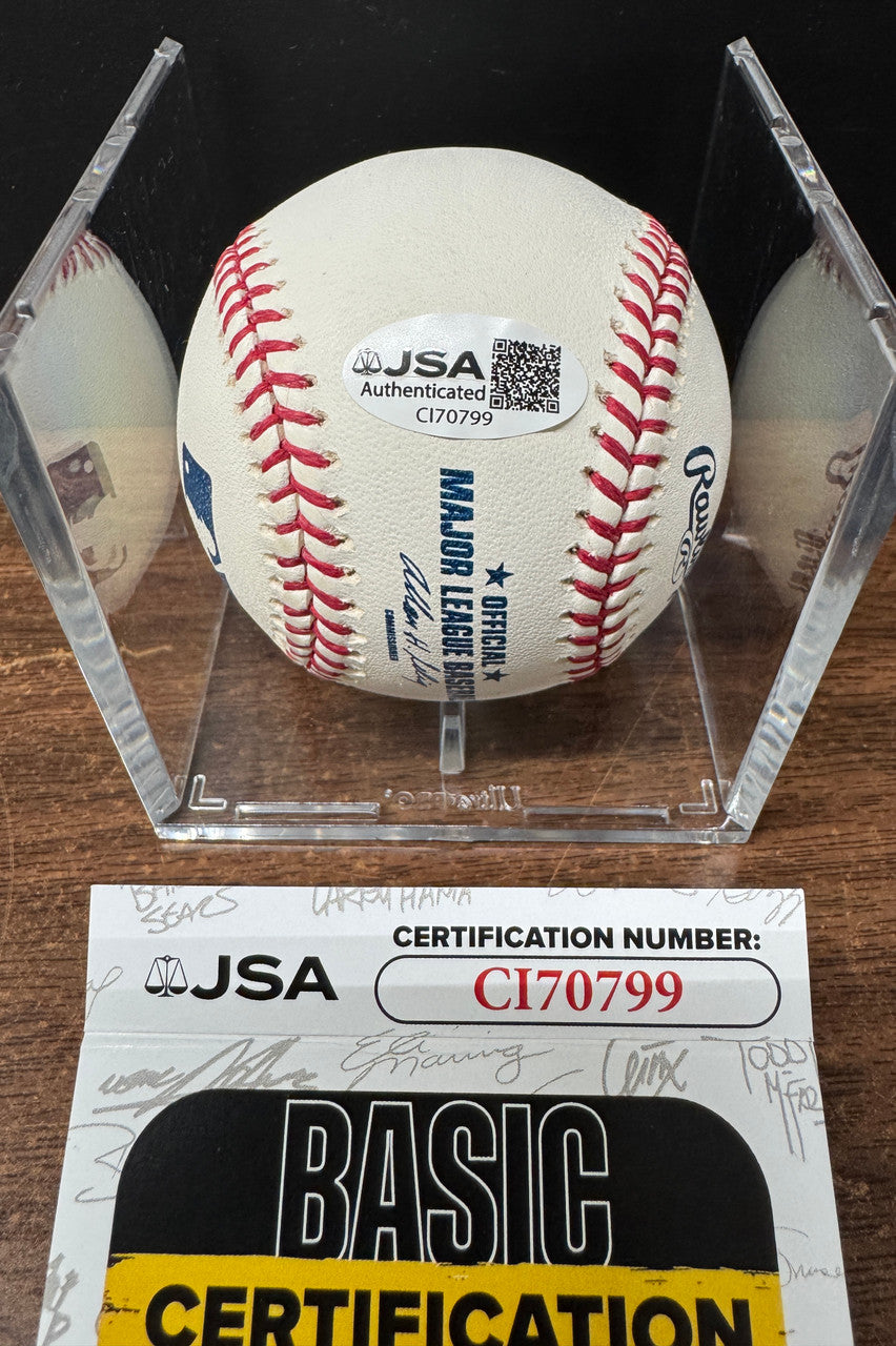 Victor Martinez Signed Autographed Rawlings OML Baseball JSA