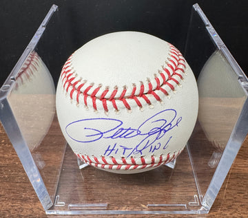 Pete Rose Signed Autographed Inscribed "Hit King" Rawlings OML Baseball JSA