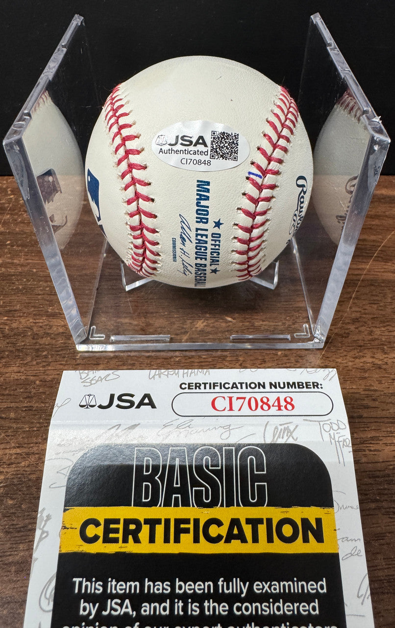 Jason Varitek Signed Autographed Rawlings OML Baseball JSA
