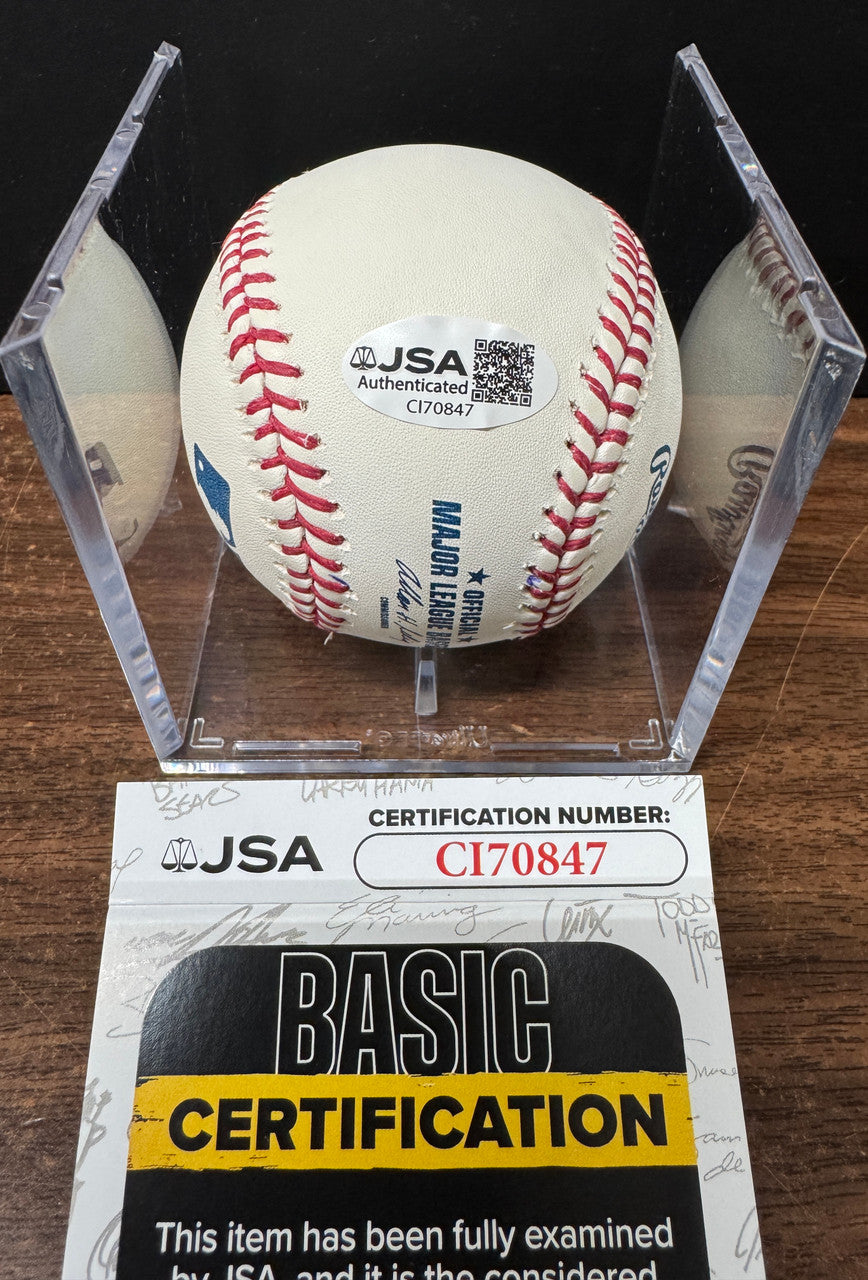 Jason Varitek Signed Autographed Rawlings OML Baseball JSA *847