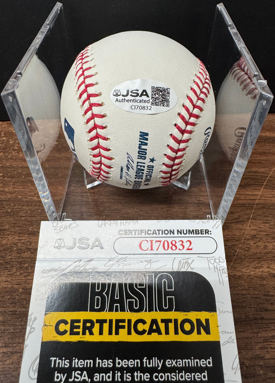 Ernie Harwell Signed Autographed Rawlings OML Basebal JSA