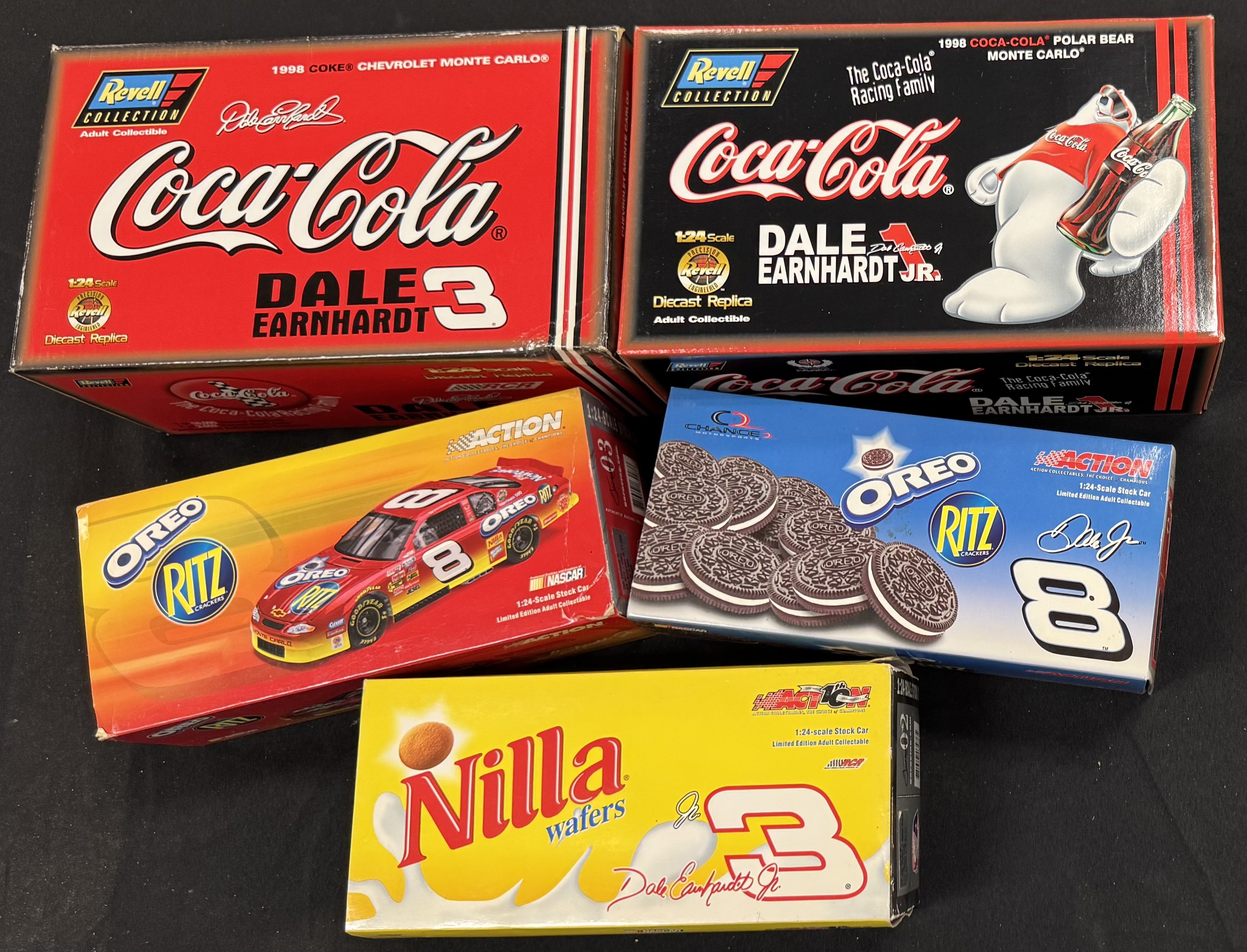 Dale Earnhardt Jr. Coca-Cola and Oreo Ritz 1:24 Diecast Car Lot