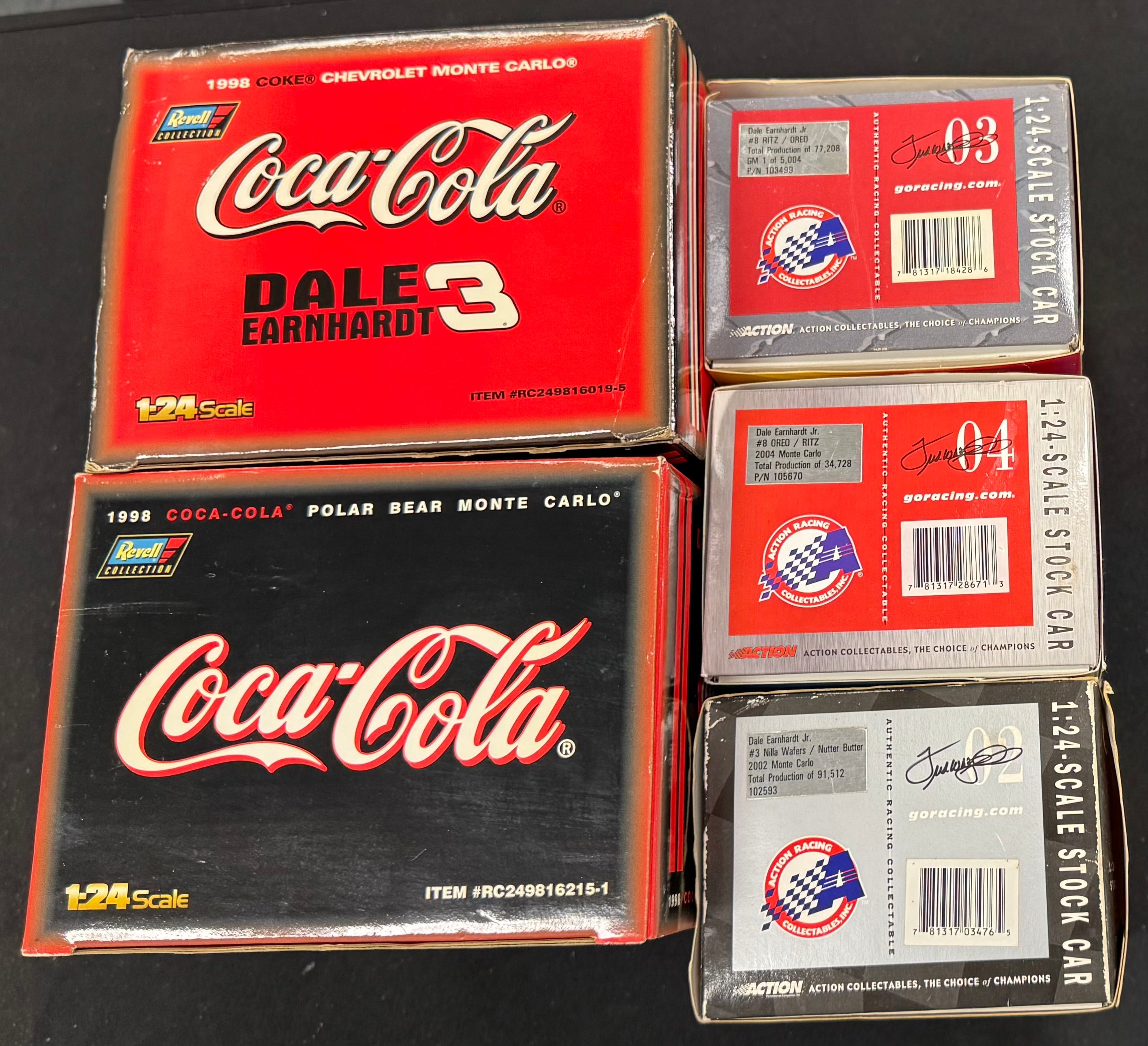 Dale Earnhardt Jr. Coca-Cola and Oreo Ritz 1:24 Diecast Car Lot