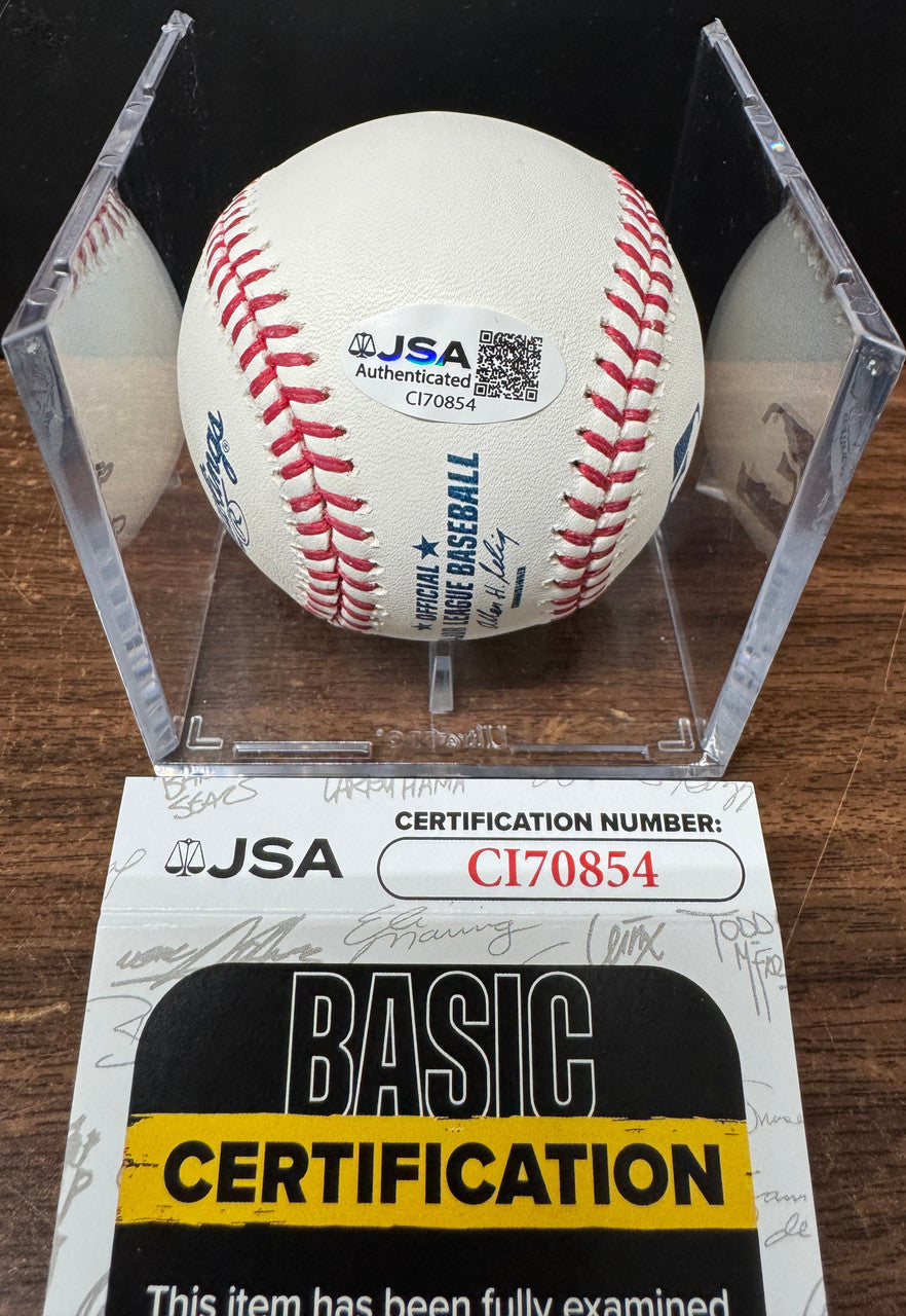 Jose Bautista Signed Autographed Rawlings OML Baseball JSA