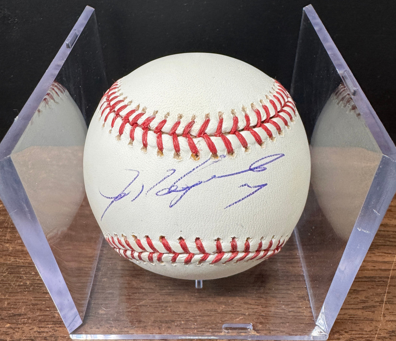 Ivan Rodriguez Signed Autographed Rawlings OML Baseball JSA *833