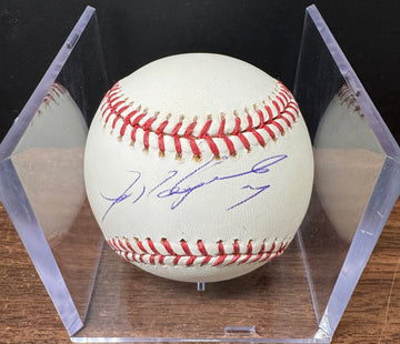 Ivan Rodriguez Signed Autographed Rawlings OML Baseball JSA *833