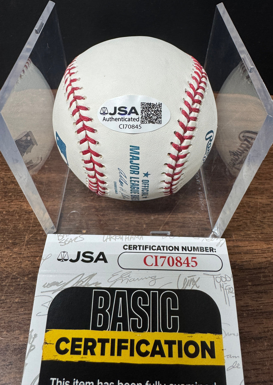 Troy Glaus Signed Autographed Rawlings OML Baseball JSA *845