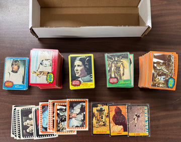 1977 Topps Star Wars Series 1-5 Lot (595) W/ Stickers (15) Luke, C3PO, Poor