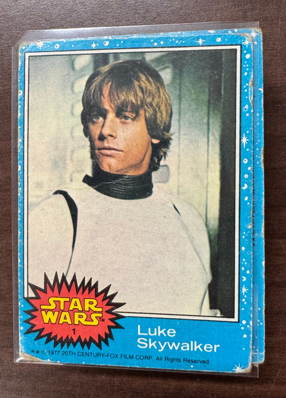 1977 Topps Star Wars Series 1-5 Lot (595) W/ Stickers (15) Luke, C3PO, Poor