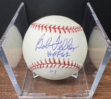 Bob Feller Signed Autographed Rawlings OML Baseball JSA *805