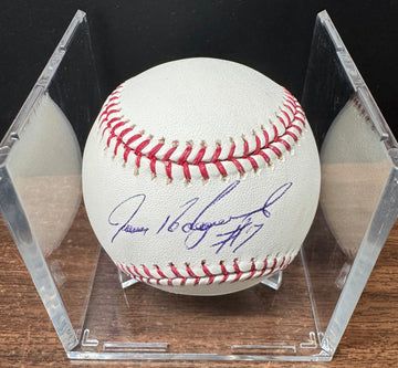Ivan Rodriguez Signed Autographed Rawlings OML Baseball JSA *812