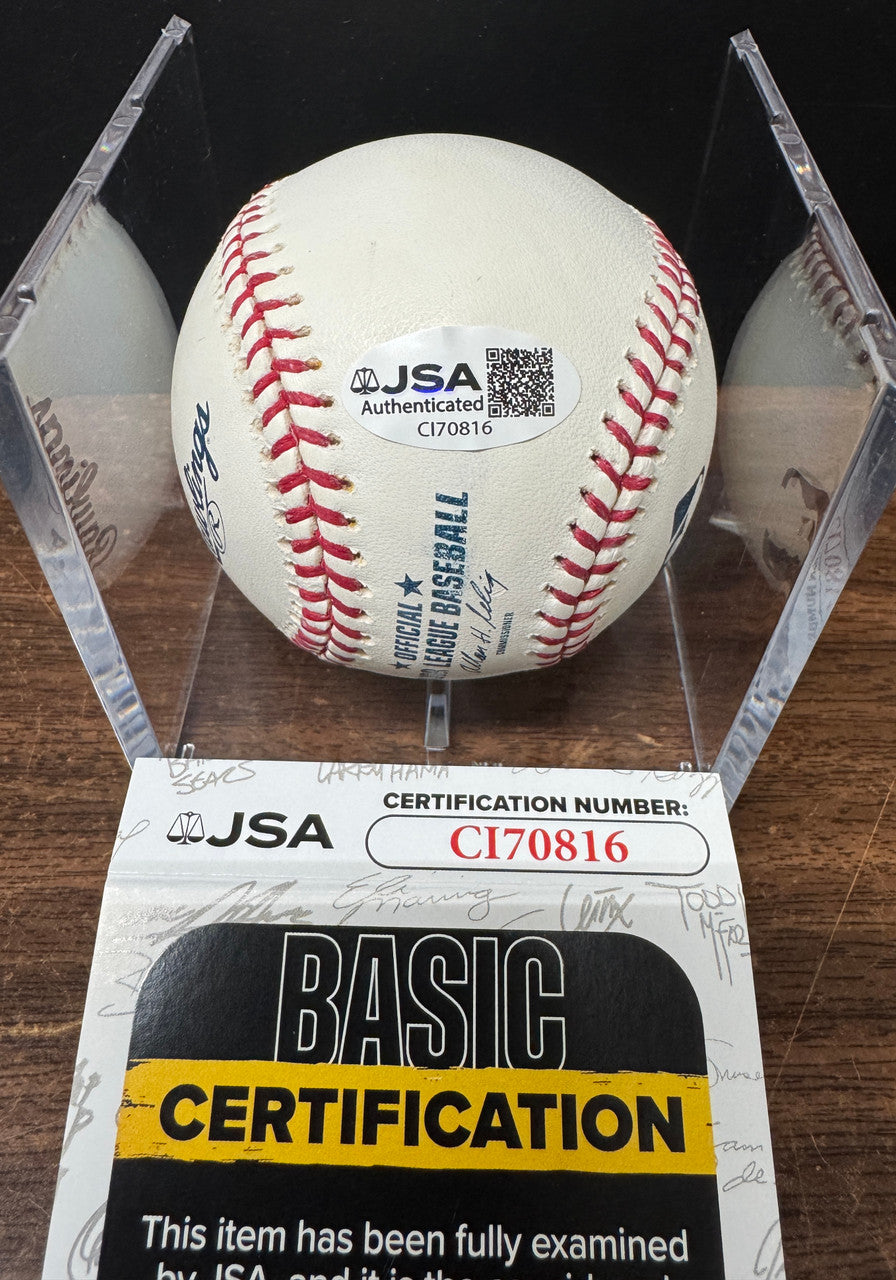Peter Gammons Signed Autographed Rawlings OML Baseball JSA *816