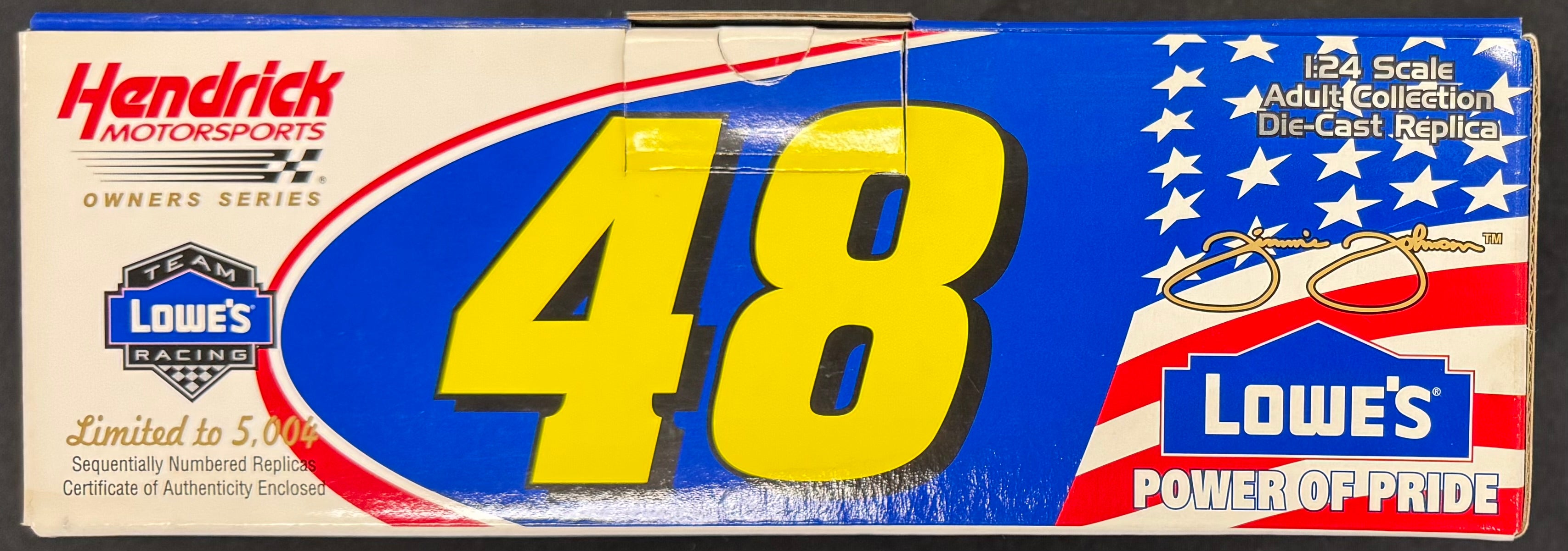 Jimmie Johnson #48 Lowes Power of Pride 2002 Team Caliber 1:24 Diecast Car /5004