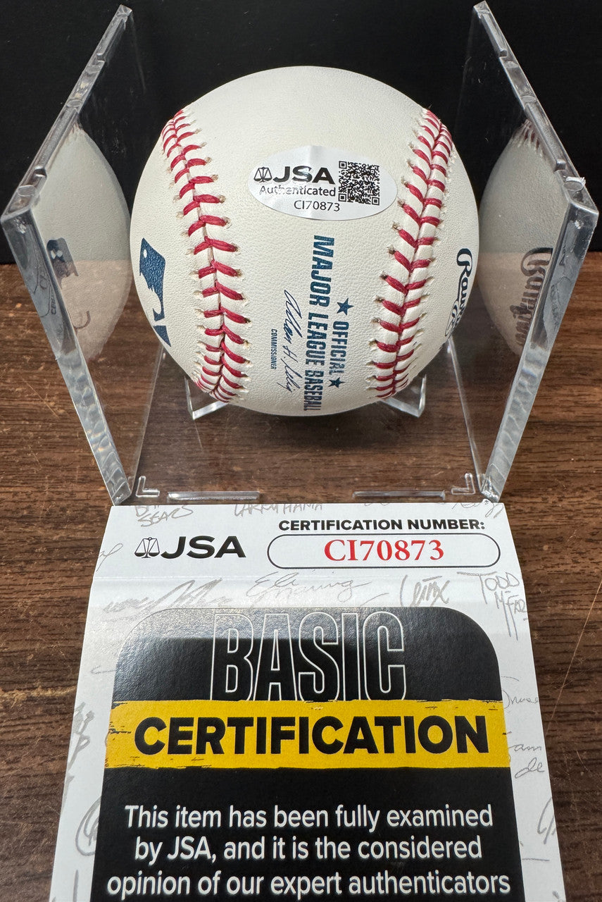 Evan Longoria Signed Autographed Rawlings OML Baseball JSA *873