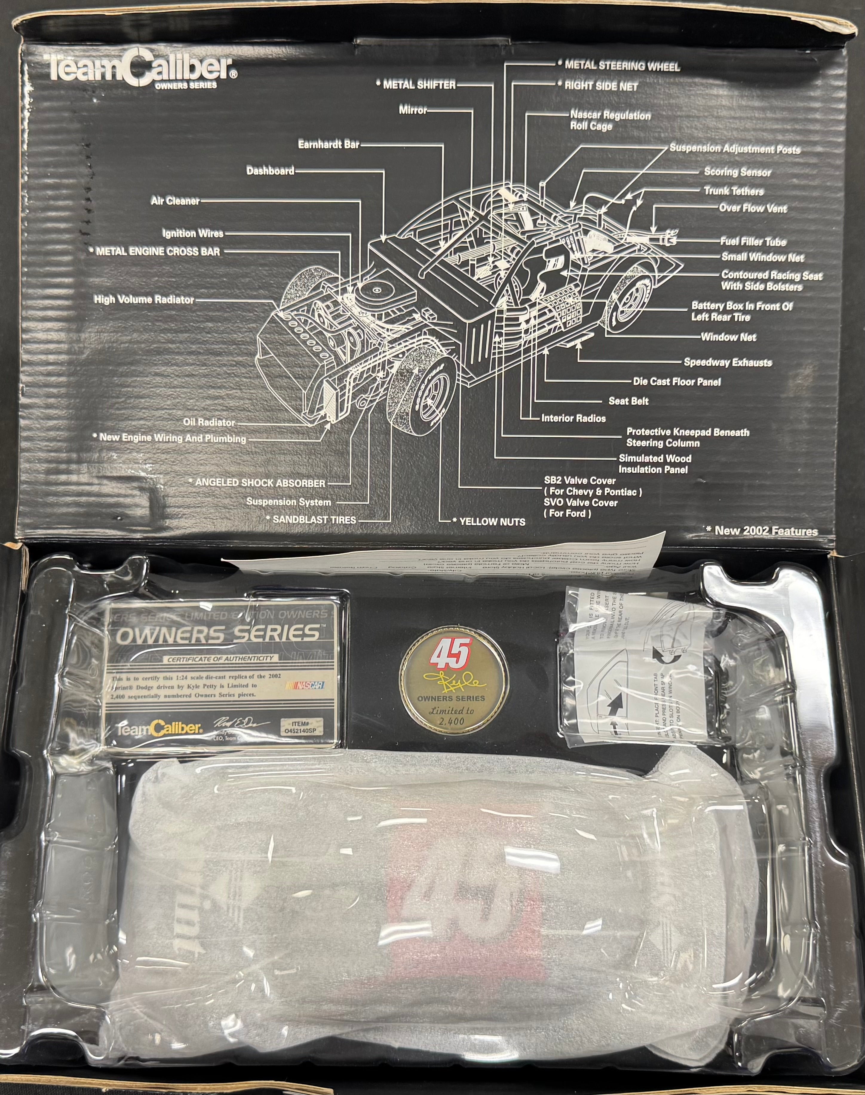 Kyle Petty #45 Sprint Racing 2002 Team Caliber 1:24 Diecast Car /2400