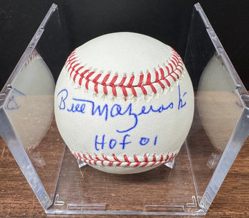 Bill Mazeroski Signed Autographed Inscribed Rawlings OML Baseball JSA