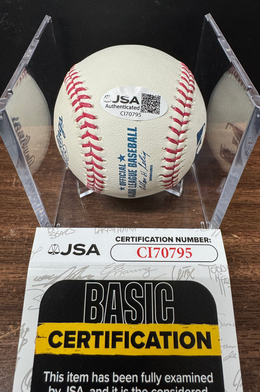 Bill Mazeroski Signed Autographed Inscribed Rawlings OML Baseball JSA