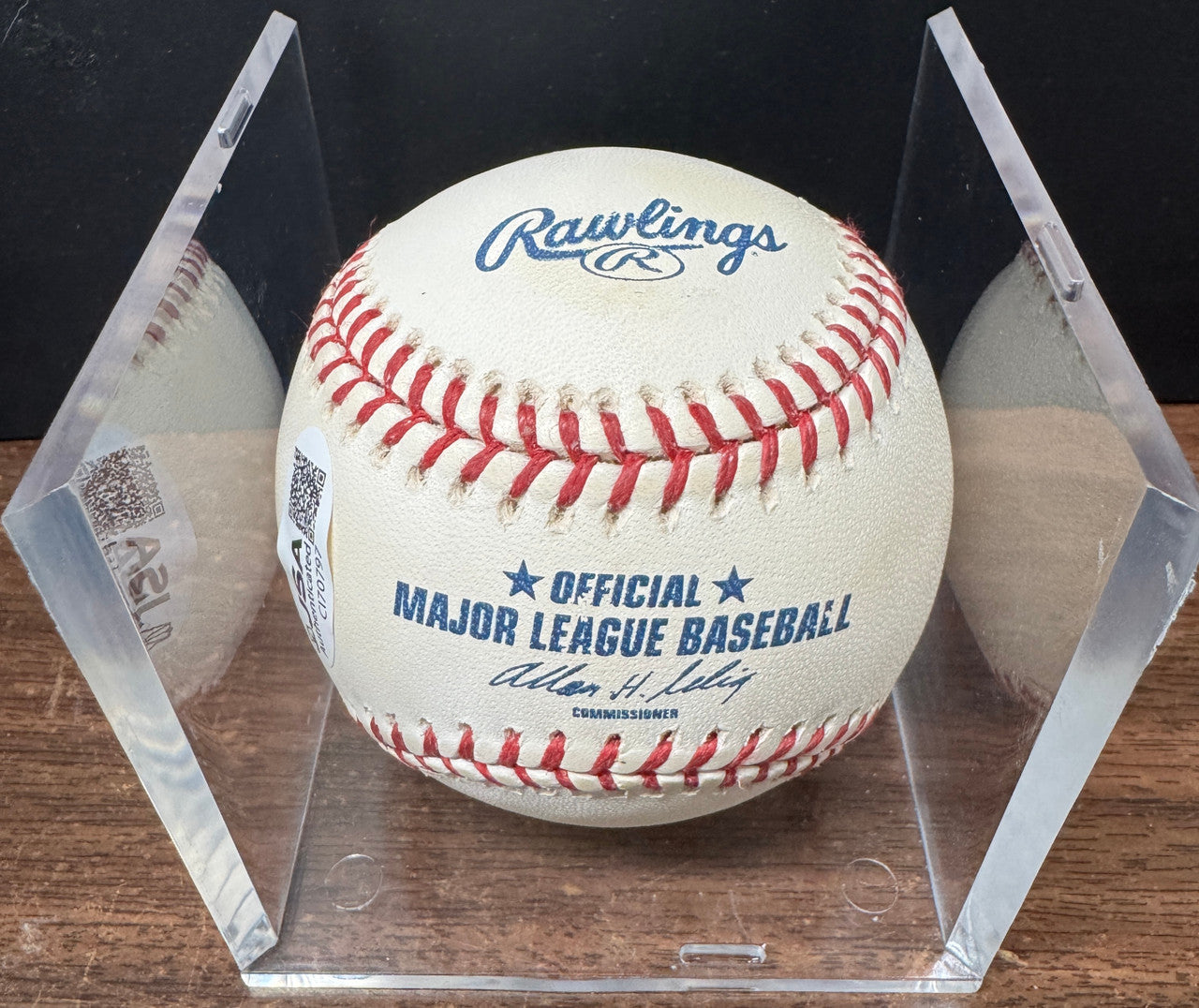 Andre Dawson Signed Autographed Inscribed Rawlings OML Baseball JSA *797