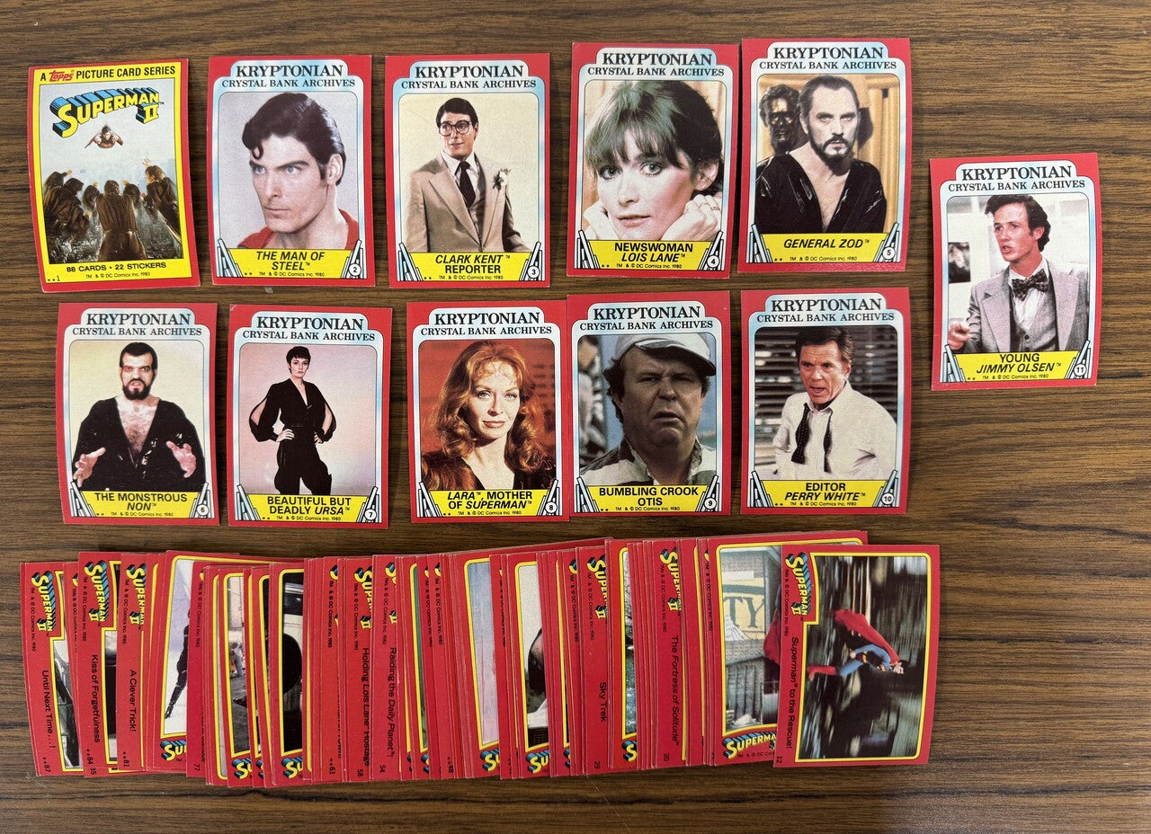 1980 Topps Superman 2 Complete Base Set (88) VG-EX