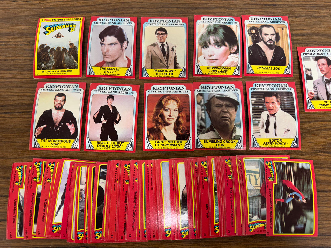 1980 Topps Superman 2 Complete Base Set (88) VG-EX