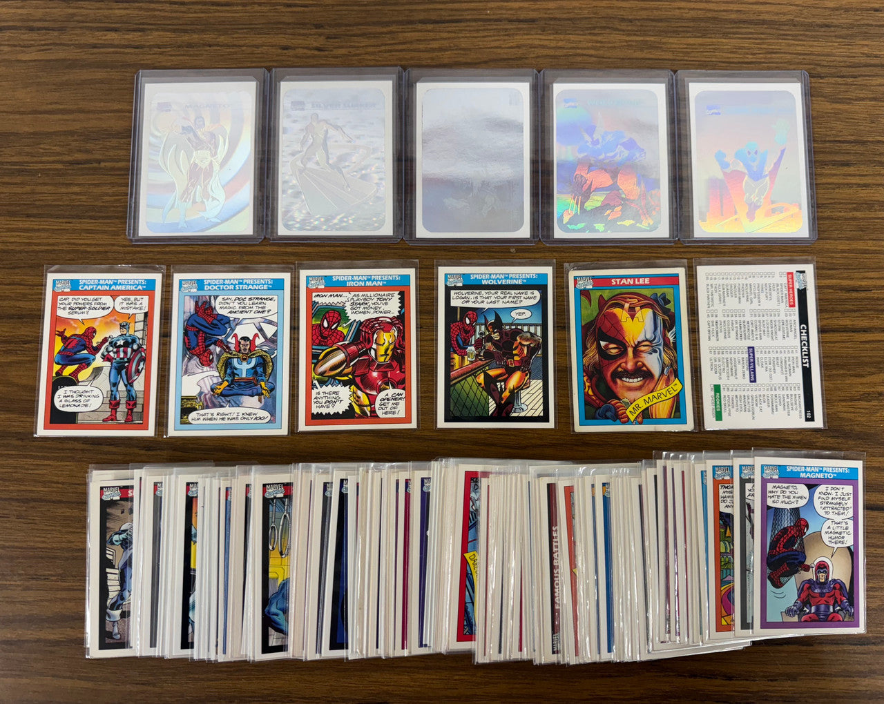 1990 Marvel Universe Series 1 Near Complete Set (160/162) W/ Holos (5) Good-VG