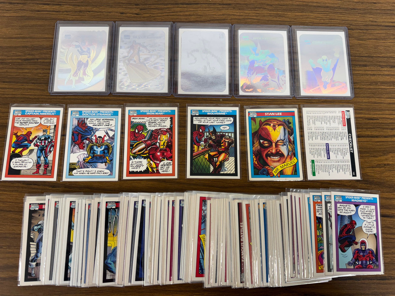 1990 Marvel Universe Series 1 Near Complete Set (160/162) W/ Holos (5) Good-VG