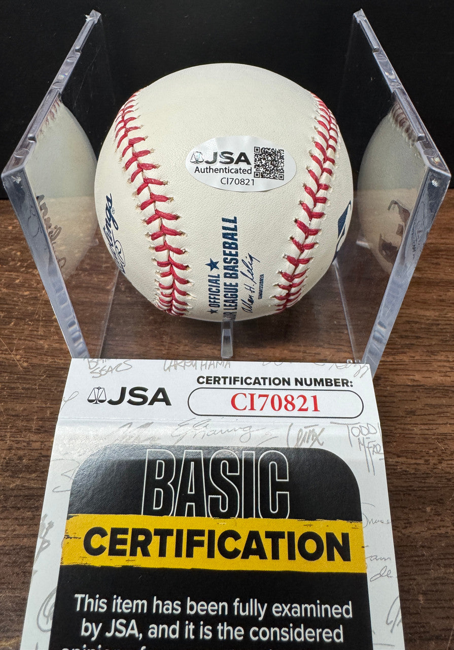 Tom Glavine Signed Autographed Rawlings OML Baseball JSA