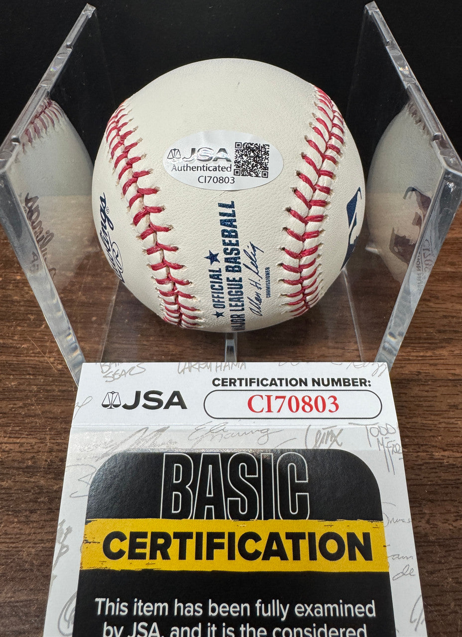 Marty Brennaman Signed Autographed Inscribed Rawlings OML Baseball JSA