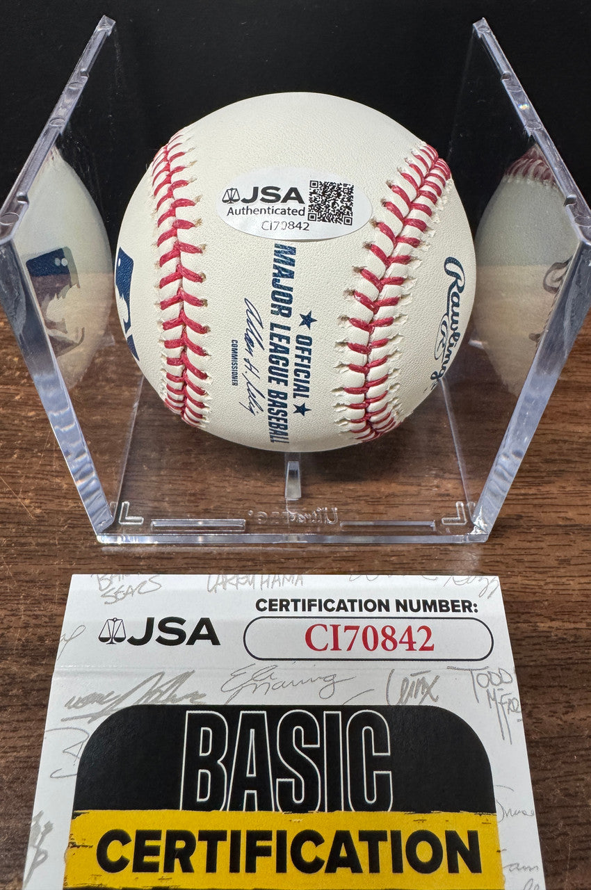 Jim Abbott Signed Autographed Inscribed Rawlings OML Baseball JSA