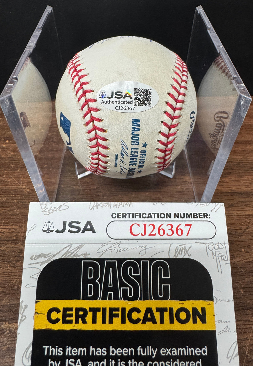 Eric Davis Signed Autographed Inscribed Rawlings OML Baseball JSA