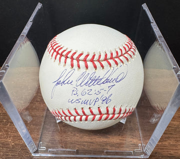 John Wetteland Signed Autographed Inscribed Rawlings OML Baseball JSA