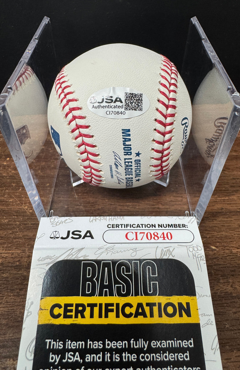 John Wetteland Signed Autographed Inscribed Rawlings OML Baseball JSA