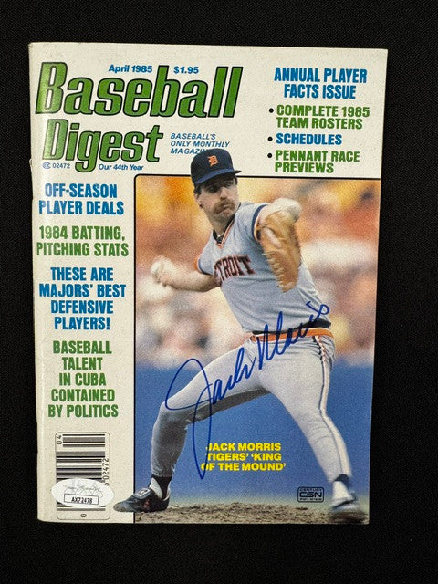 Jack Morris Signed Autographed 1985 Baseball Digest JSA