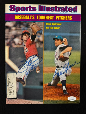 Jim Palmer Tom Seaver Signed Autographed 1975 Sports Illustrated Magazine JSA