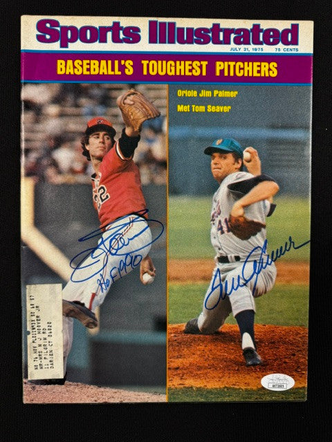 Jim Palmer Tom Seaver Signed Autographed 1975 Sports Illustrated Magazine JSA
