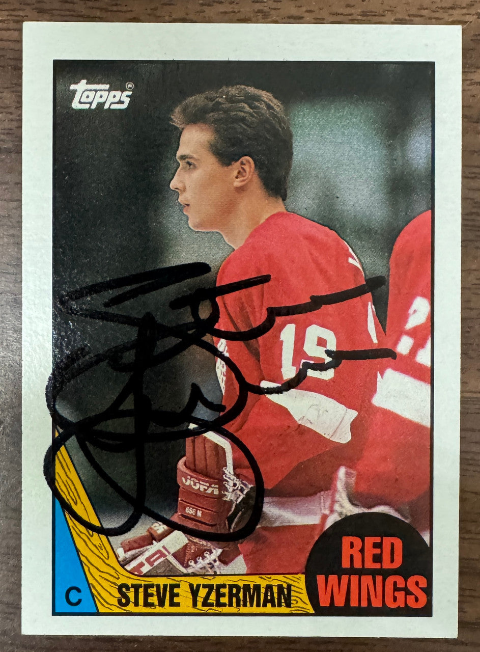 1987/88 Topps Steve Yzerman #56 Signed Autographed JSA