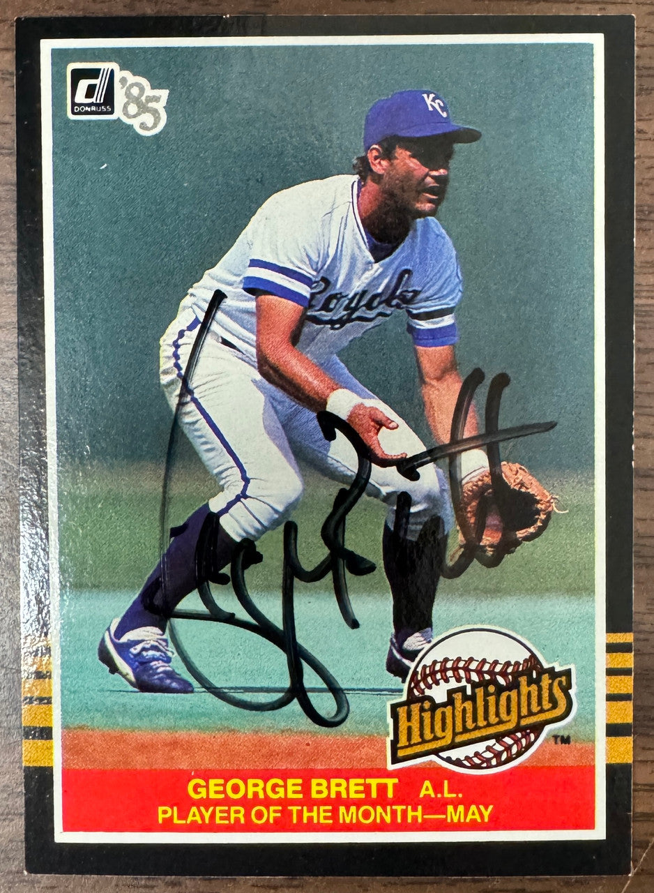 1985 Donruss George Brett Player of The Month Signed Autographed JSA