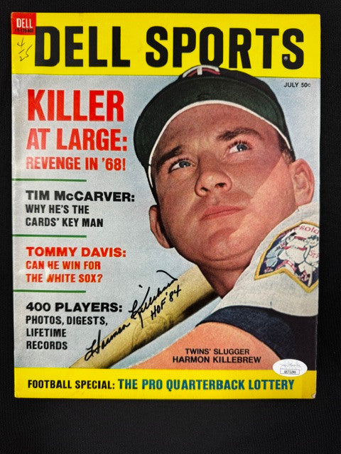 Harmon Killebrew Signed Autographed 1968 Dell Sports Magazine JSA