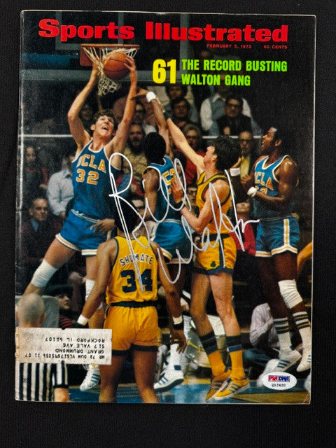 Bill Walton Signed Autographed 1973 Sports Illustrated Magazine PSA