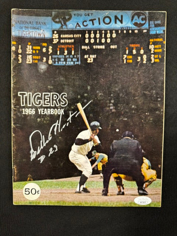 Willie Horton Signed Autographed Detroit Tigers 1966 Yearbook JSA