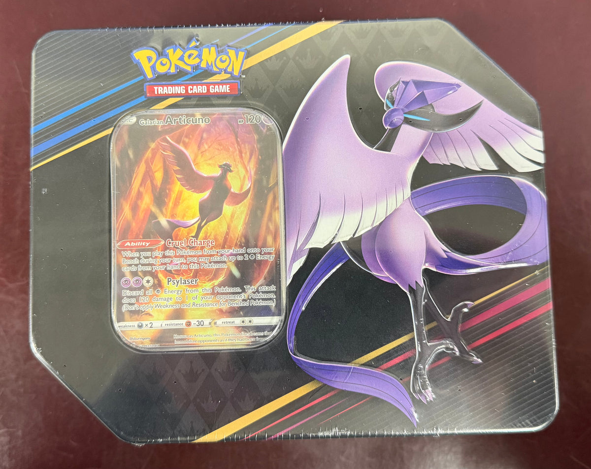 Pokemon: Crown Zenith Galar Bird Tin - Galarian Articuno