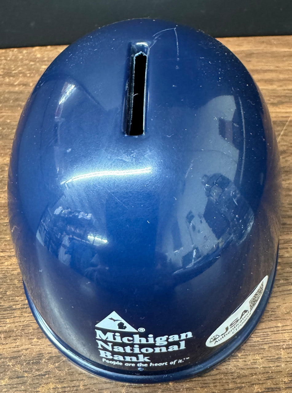 Alan Trammell Signed Autographed Mini Detroit Tigers Helmet Coin Bank JSA