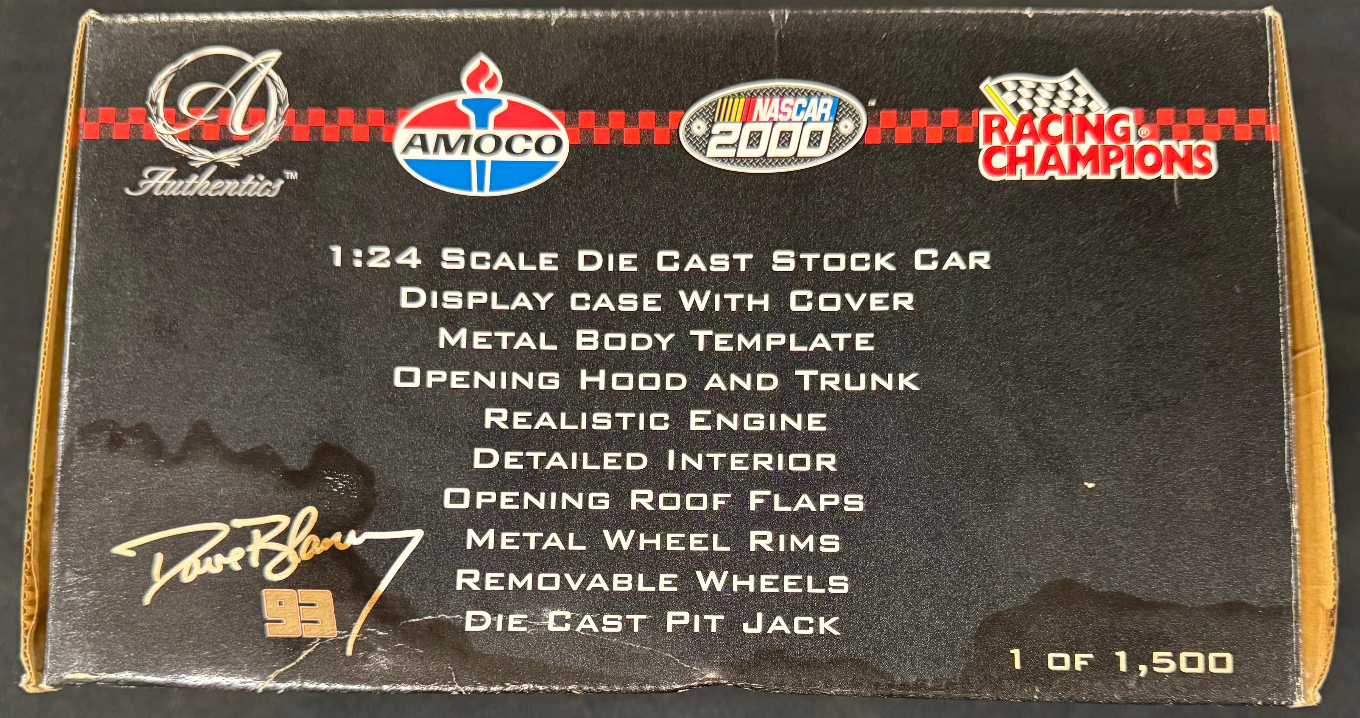 Dave Blaney #93 Amoco 2000 Racing Champions Authentics 1:24 Diecast Car /1500