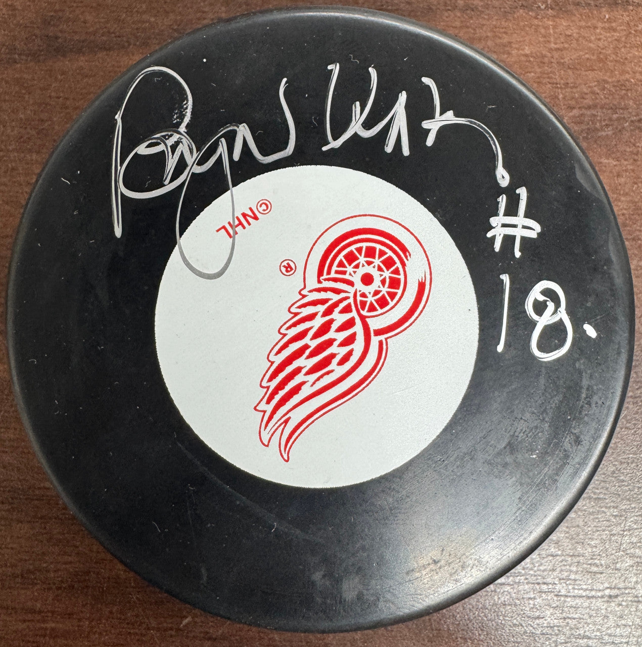Bryan Watson Signed Autographed Detroit Red Wings Puck JSA
