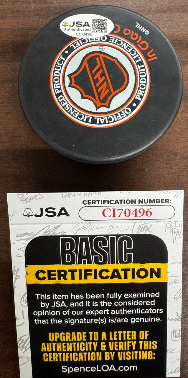 Bryan Watson Signed Autographed Detroit Red Wings Puck JSA